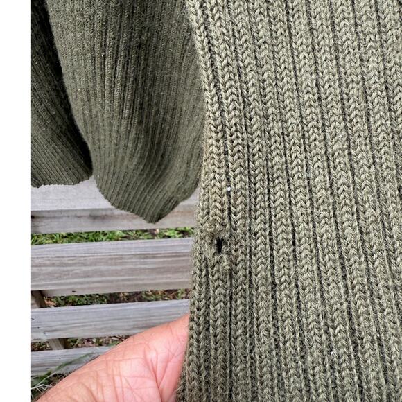 Vintage Commando by Jack Young Military green wool sweater Size 46 Large - Picture 6 of 12